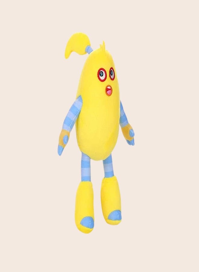 TechMax Solution دمية محشوة ناعمة ولطيفة من TechMax Solution، هدية مثالية للأولاد والبنات في الهالوين والكريسماس وعيد الشكر، دمية رعب محشوة للأطفال والكبار (أصفر) - Image 4